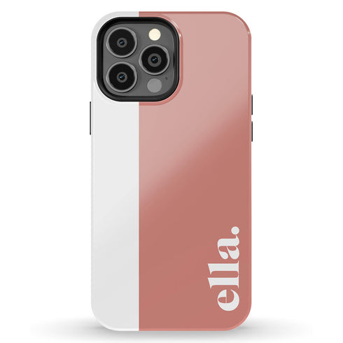 Elegant Striped Custom Serif Name iPhone Case